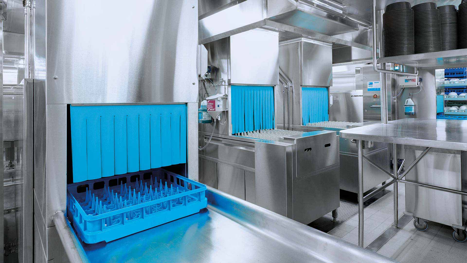 dishwashing area on a ship