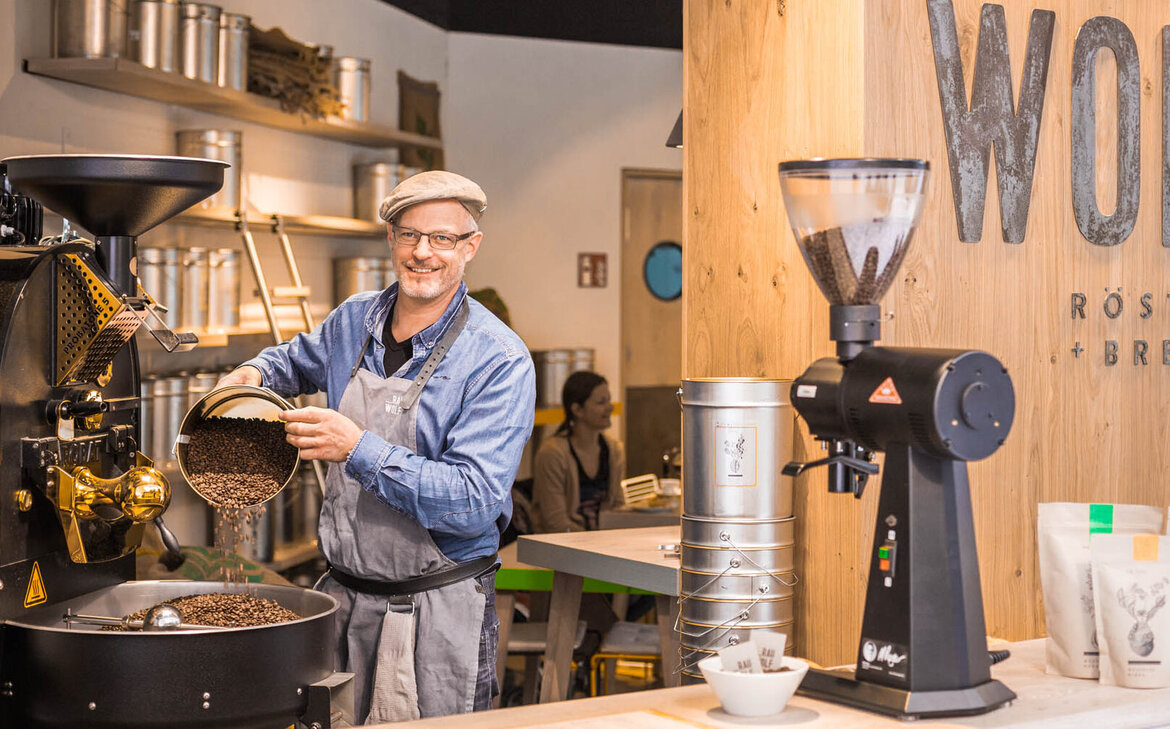 Coffee is gently roasted by a small roaster Coffee is gently roasted by a small roaster