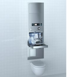 Bedpan washer with WC