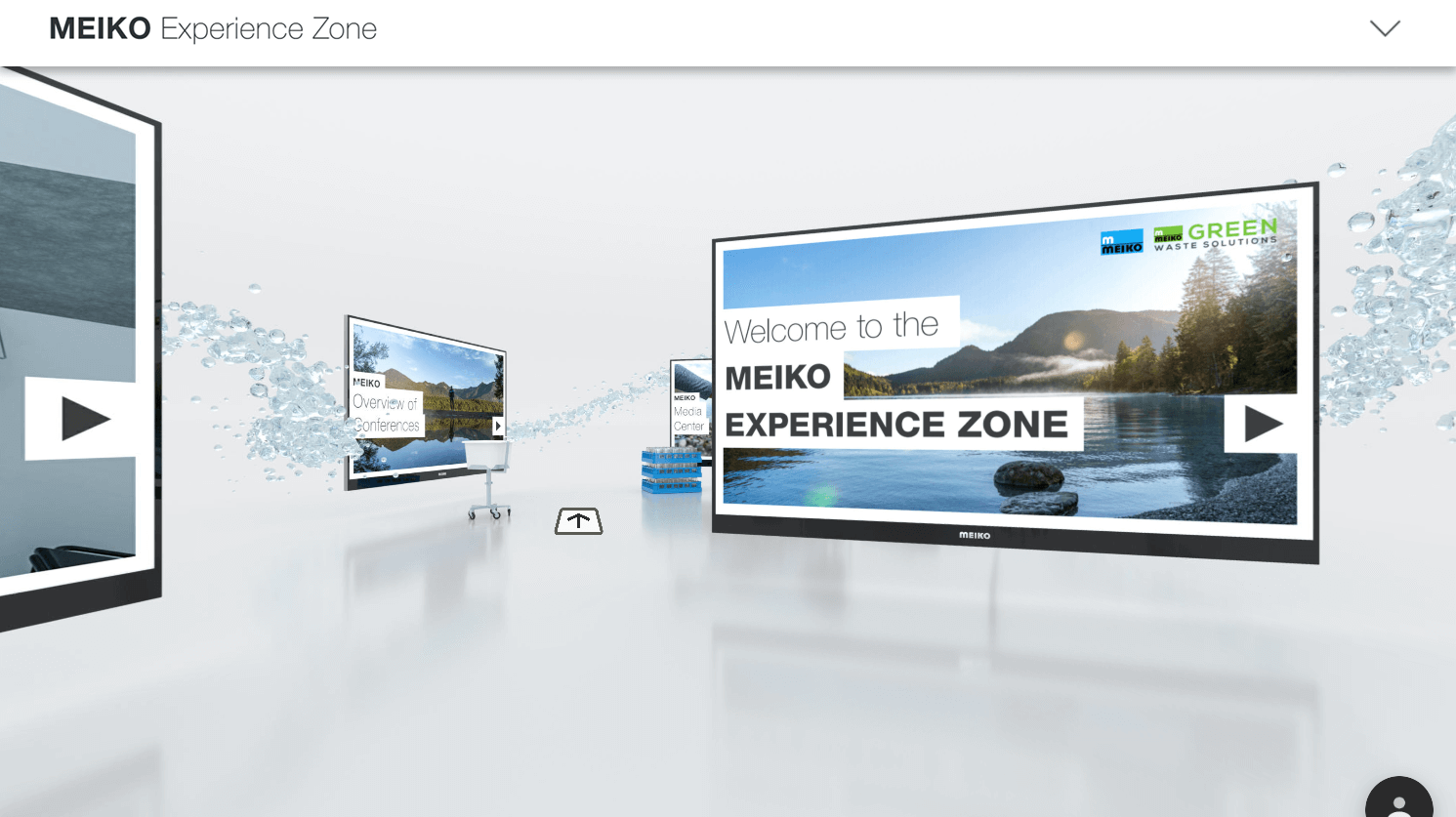 Welcome screen of digital experience platform meiko-experiencezone.com